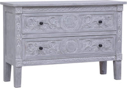 vidaXL - Dressoir - met - 2 - lades - 90x30x60 - cm - massief - mahoniehout