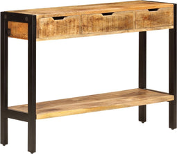 vidaXL - Dressoir - met - 3 - lades - 110x35x75 - cm - massief - mangohout