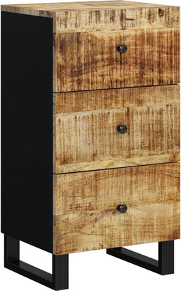 vidaXL - Dressoir - met - 3 - lades - 40x33,5x75 - cm - massief - mangohout