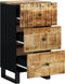 vidaXL - Dressoir - met - 3 - lades - 40x33,5x75 - cm - massief - mangohout