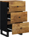 vidaXL - Dressoir - met - 3 - lades - 40x33,5x75 - cm - massief - mangohout