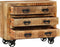 vidaXL - Dressoir - met - 3 - lades - 80x30x65 - cm - massief - ruw - mangohout