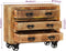 vidaXL - Dressoir - met - 3 - lades - 80x30x65 - cm - massief - ruw - mangohout