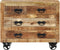 vidaXL - Dressoir - met - 3 - lades - 80x30x65 - cm - massief - ruw - mangohout