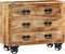 vidaXL - Dressoir - met - 3 - lades - 80x30x65 - cm - massief - ruw - mangohout