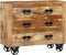 vidaXL - Dressoir - met - 3 - lades - 80x30x65 - cm - massief - ruw - mangohout