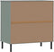vidaXL - Dressoir - met - 3 - lades - OSLO - 77x40x79,5 - cm - massief - hout - grijs