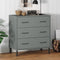 vidaXL - Dressoir - met - 3 - lades - OSLO - 77x40x79,5 - cm - massief - hout - grijs