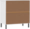 vidaXL - Dressoir - met - 3 - lades - OSLO - 77x40x79,5 - cm - massief - hout - wit