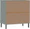 vidaXL - Dressoir - met - 3 - lades - OSLO - 77x40x79,5 - cm - massief - hout - grijs