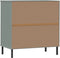 vidaXL - Dressoir - met - 3 - lades - OSLO - 77x40x79,5 - cm - massief - hout - grijs