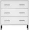 vidaXL - Dressoir - met - 3 - lades - OSLO - 77x40x79,5 - cm - massief - hout - wit