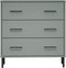 vidaXL - Dressoir - met - 3 - lades - OSLO - 77x40x79,5 - cm - massief - hout - grijs