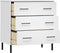 vidaXL - Dressoir - met - 3 - lades - OSLO - 77x40x79,5 - cm - massief - hout - wit
