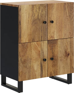 vidaXL - Dressoir - met - 4 - deuren - 60x33x75 - cm - massief - mangohout