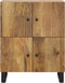 vidaXL - Dressoir - met - 4 - deuren - 60x33x75 - cm - massief - mangohout