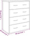 vidaXL - Dressoir - met - 4 - lades - 60x30,5x71 - cm - betongrijs