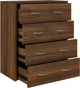 vidaXL - Dressoir - met - 4 - lades - 60x30,5x71 - cm - bruineiken