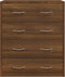 vidaXL - Dressoir - met - 4 - lades - 60x30,5x71 - cm - bruineiken