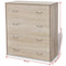 vidaXL - Dressoir - met - 4 - lades - 60x30,5x71 - cm - eikenkleur