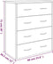 vidaXL - Dressoir - met - 4 - lades - 60x30,5x71 - cm - gerookt - eiken