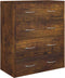 vidaXL - Dressoir - met - 4 - lades - 60x30,5x71 - cm - gerookt - eiken