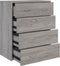 vidaXL - Dressoir - met - 4 - lades - 60x30,5x71 - cm - grijs - sonoma