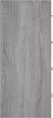 vidaXL - Dressoir - met - 4 - lades - 60x30,5x71 - cm - grijs - sonoma