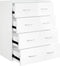 vidaXL - Dressoir - met - 4 - lades - 60x30,5x71 - cm - hoogglans - wit