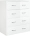 vidaXL - Dressoir - met - 4 - lades - 60x30,5x71 - cm - hoogglans - wit