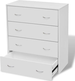 vidaXL - Dressoir - met - 4 - lades - 60x30,5x71 - cm - wit
