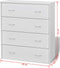 vidaXL - Dressoir - met - 4 - lades - 60x30,5x71 - cm - wit
