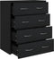 vidaXL - Dressoir - met - 4 - lades - 60x30,5x71 - cm - zwart