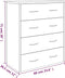 vidaXL - Dressoir - met - 4 - lades - 60x30,5x71 - cm - zwart