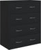 vidaXL - Dressoir - met - 4 - lades - 60x30,5x71 - cm - zwart