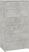 vidaXL - Dressoir - met - 6 - lades - 50x34x96 - cm - bewerkt - hout - betongrijs