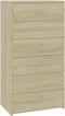 vidaXL - Dressoir - met - 6 - lades - 50x34x96 - cm - bewerkt - hout - sonoma - eikenkleur