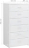 vidaXL - Dressoir - met - 6 - lades - 50x34x96 - cm - bewerkt - hout - hoogglans - wit