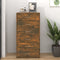 vidaXL - Dressoir - met - 6 - lades - 50x34x96 - cm - bewerkt - hout - gerookt - eiken