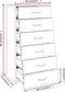 vidaXL - Dressoir - met - 6 - lades - 50x34x96 - cm - bewerkt - hout - bruin - eikenkleur