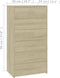 vidaXL - Dressoir - met - 6 - lades - 50x34x96 - cm - bewerkt - hout - sonoma - eikenkleur