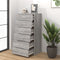 vidaXL - Dressoir - met - 6 - lades - 50x34x96 - cm - bewerkt - hout - grijs - sonoma