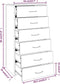 vidaXL - Dressoir - met - 6 - lades - 50x34x96 - cm - bewerkt - hout - gerookt - eiken