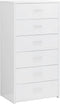 vidaXL - Dressoir - met - 6 - lades - 50x34x96 - cm - bewerkt - hout - hoogglans - wit