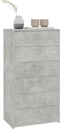 vidaXL - Dressoir - met - 6 - lades - 50x34x96 - cm - bewerkt - hout - betongrijs