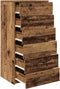 vidaXL - Dressoir - met - 6 - lades - 50x34x96 - cm - bewerkt - hout - oud - houtkleurig