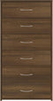vidaXL - Dressoir - met - 6 - lades - 50x34x96 - cm - bewerkt - hout - bruin - eikenkleur