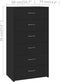 vidaXL - Dressoir - met - 6 - lades - 50x34x96 - cm - bewerkt - hout - zwart