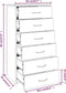 vidaXL - Dressoir - met - 6 - lades - 50x34x96 - cm - bewerkt - hout - grijs - sonoma