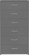vidaXL - Dressoir - met - 6 - lades - 50x34x96 - cm - bewerkt - hout - zwart